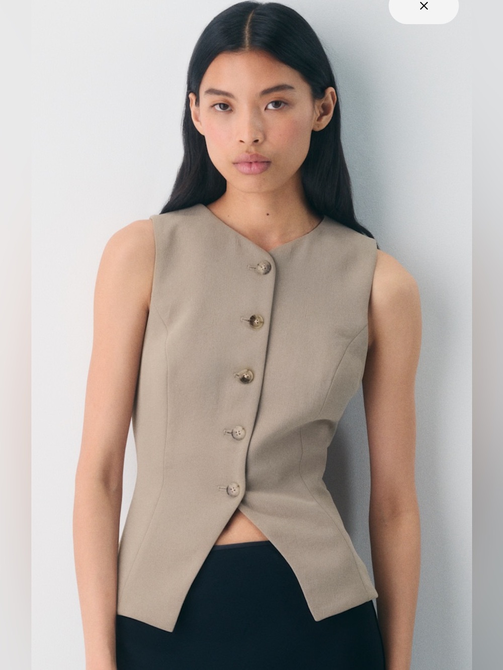 Aritzia Wilfred Regal Vest - Beige Crepette